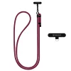  Techsuit - Keresztpánt Zsinór (RCS1-28) - telefonokhoz, karabinerrel, fonott nylon, tartós, állítható - Sötét Cseresznye thumbnail