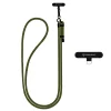  Techsuit - Keresztpántos Telefontartó Pánt (RCS1-06) - Karabinerekkel, Nylon Fonott, Tartós, Állítható - Mohazöld thumbnail