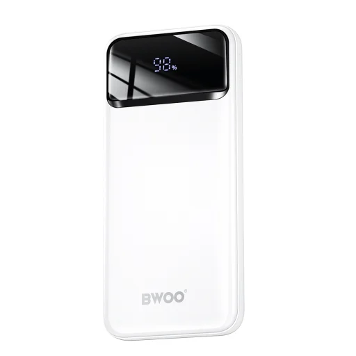 BWOO Ultra vékony 22,5W 10000 mAh power bank, fehér - 1