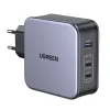 UGREEN CD289 hálózati töltő, 2x USB-C, 1x USB-A, GaN, 140W, kábel 1,5m (szürke) thumbnail
