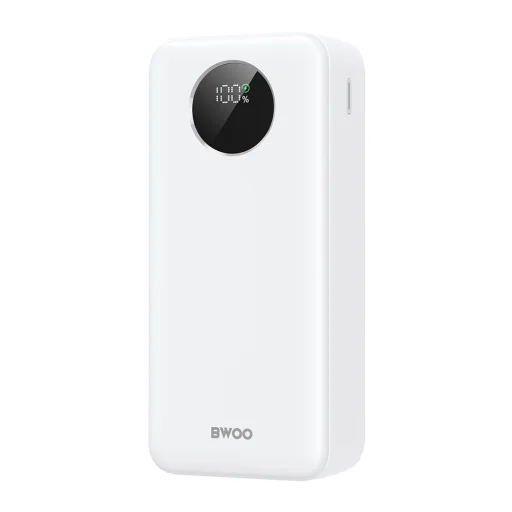 BWOO 22,5W 30000 mAh power bank LCD kijelzővel, fehér - 2