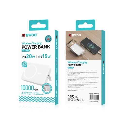 BWOO 20W MagSafe 10000 mAh power bank, fehér - 4