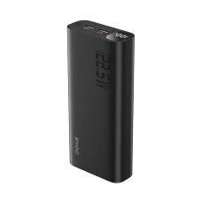 BWOO 20W 20000 mAh power bank LCD kijelzővel, fekete