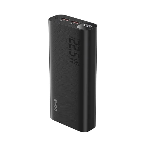 BWOO 20W 20000 mAh power bank LCD kijelzővel, fekete - 1