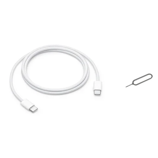 MW493ZM/A iPhone USB-C/USB-C 60W Adatkábel 1m + SIM tű Fehér (OOB Bulk) - 1