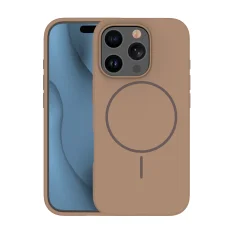 Szilikon Vékony Mag tok iPhone 16e barna