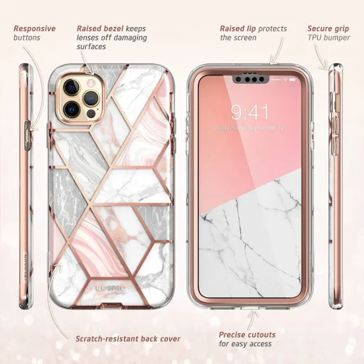  iPhone 13 Pro Max Márvány i-Blason Cosmo tok - 6