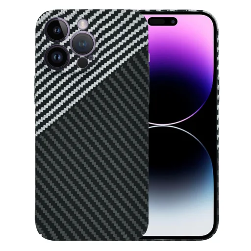  Techsuit - Carbonite FiberShell - iPhone 14 Pro Max - Lopakodó Szürke tok - 1