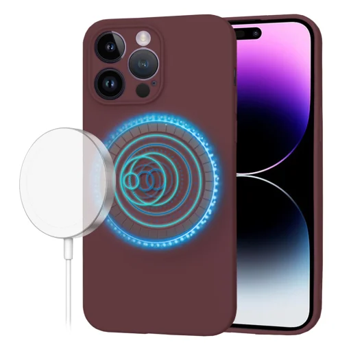  Techsuit - SoftFlex MagSafe - iPhone 14 Pro Max - Szilva Vörös tok - 1