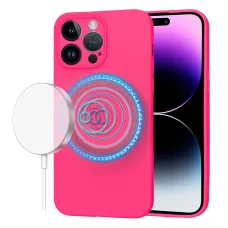  Techsuit - SoftFlex MagSafe - iPhone 14 Pro Max - Élénk rózsaszín tok