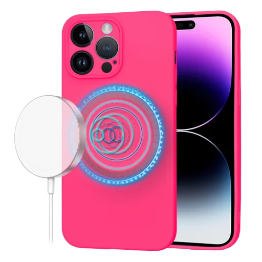  Techsuit - SoftFlex MagSafe - iPhone 14 Pro Max - Élénk rózsaszín tok - 1