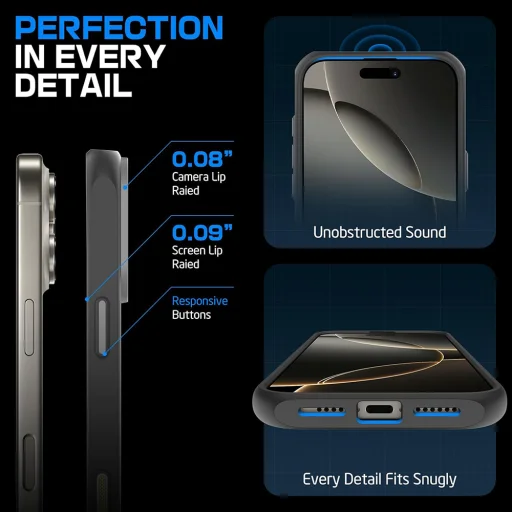  iPhone 16 Pro Max Szürke Supcase Unicorn Beetle Slim átlátszó MagSafe tok - 4