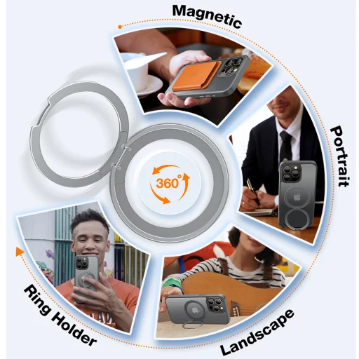 Torras - Ostand Pro Series - iPhone 15 Pro - Titán Szürke tok - 13