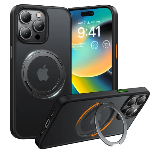 Torras - Ostand Pro Series - iPhone 15 Pro Max - Fekete tok - 1