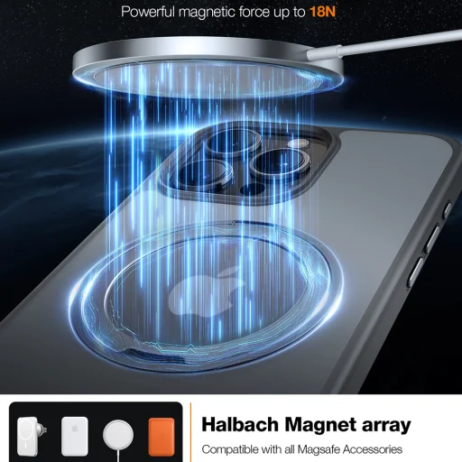 Torras - Ostand Pro Series - iPhone 15 Pro - Titán Szürke tok - 3