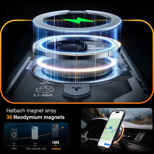 Torras - Ostand sorozat - iPhone 15 - Fekete tok - 3