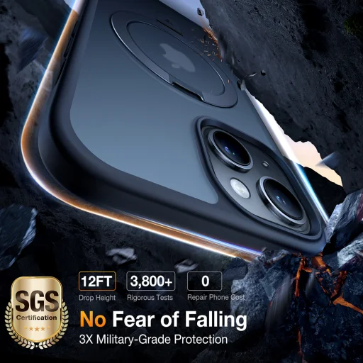 Torras - Ostand sorozat - iPhone 15 - Fekete tok - 5