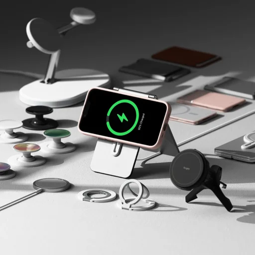 iPhone 16e Ringke Szilikon Mágneses Magsafe Rózsaszín Homok tok - 6