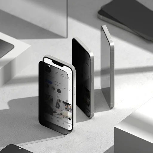 iPhone 16e Ringke Easy Slide privatizáló üvegfólia 2-csomag üvegfólia - 4