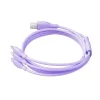 Baseus Ultra-Gyors Egy az Háromban Gyorstöltő Kábel USB-A M+L+C 3.5A 1.3m Köd Lila thumbnail