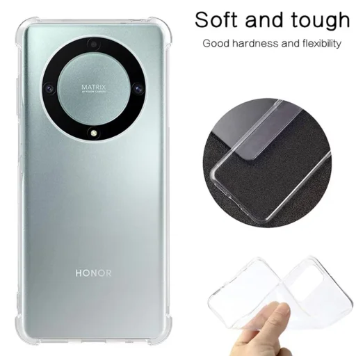  Techsuit - Ütésálló Átlátszó Szilikon - Honor Magic6 Lite - Átlátszó tok - 3