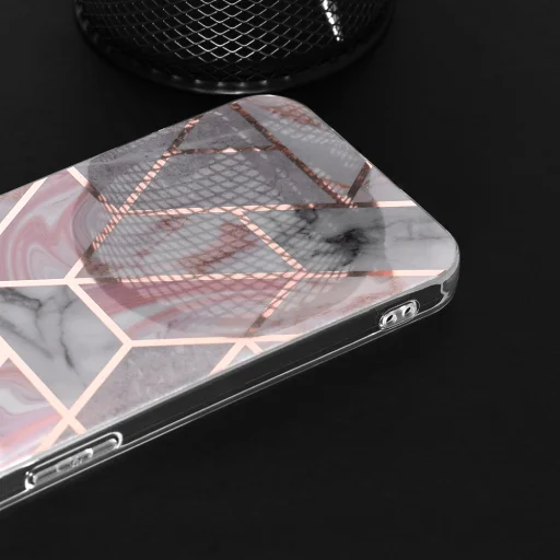 Techsuit - Márvány Sorozat - Honor Magic6 Lite - Rózsaszín Hex tok - 5