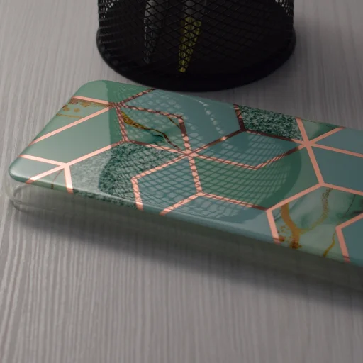  Techsuit - Márványszéria - Honor Magic6 Lite - Zöld Hex tok - 3