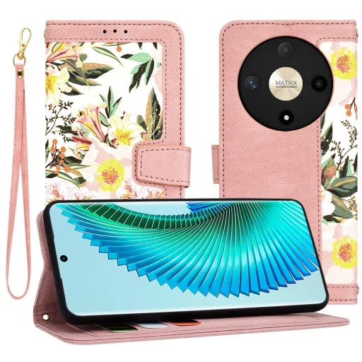  Techsuit - FlipCraft - Honor Magic6 Lite - Szerelmes Rózsaszín tok - 1