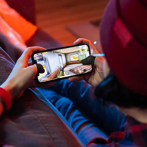  Techsuit - Mobil játék ujjvédő (FS1-02) - Peaceful Elite, King of Glory, Call of Duty játékokhoz - Fekete - 3