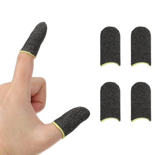  Techsuit - Mobil játékhoz való ujjhüvely (FS3-04) - a Peaceful Elite, King of Glory, Call of Duty játékokhoz, 40x20mm - Sárga - 3