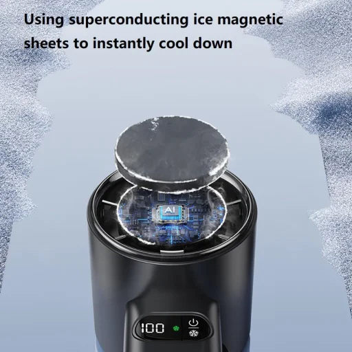  Techsuit - Prémium Kézi Ventilátor (F83) - Hordozható, Állítható, Újratölthető, 4800mAh - Szürke - 3