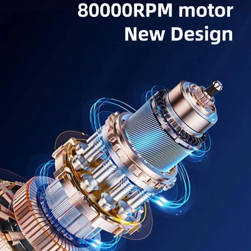  Techsuit - Prémium Kézi Ventilátor (FS15) - Multifunkcionális, Hordozható, Állítható, 80000rpm, Újratölthető, 4500mAh - Fehér - 7