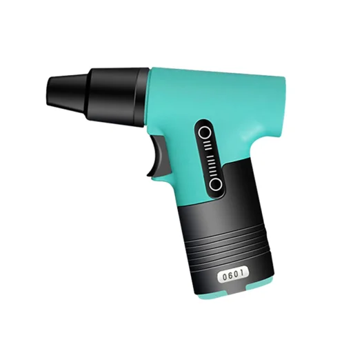  Techsuit - Szuper Jet Ventilátor (0601A) - Vezeték nélküli, 3 állítható sebességgel, 40W, 2600mAh, 100000RPM - Fekete / Türkiz - 2