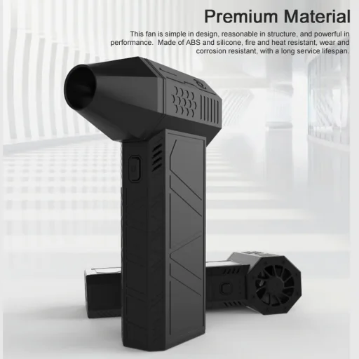 Techsuit - Mini Szuper Jet Ventilátor (X3) - Vezeték nélküli, tisztításhoz, 3000mAh, 130000RPM - Fekete - 2