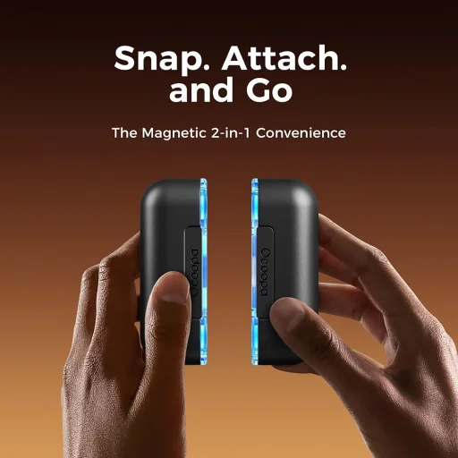  Ocoopa - Kézmelegítő UT2s GamerPRO (UT4103-BK) - USB Type-C, Power Bankkal, RGB Világítás, Mágneses, MagTwins, 2x 5000mAh - Fekete. - 6