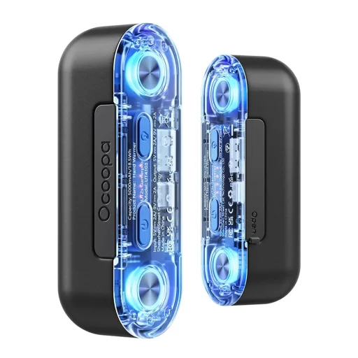  Ocoopa - Kézmelegítő UT2s GamerPRO (UT4103-BK) - USB Type-C, Power Bankkal, RGB Világítás, Mágneses, MagTwins, 2x 5000mAh - Fekete. - 1