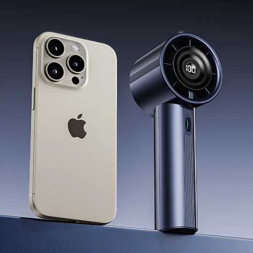  Techsuit - Kézi Mini Ventilátor (CT-111) - Hordozható, Állítható, Újratölthető, Digitális Kijelző, 10W - Fehér - 3