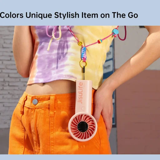  JisuLife - Prémium Kézi Ventilátor (Life4) - LED Digitális Kijelzővel, 3600mAh, 5 Szélsebesség - Fekete - 13