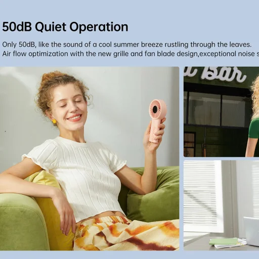  JisuLife - Prémium Kézi Ventilátor (Life4) - LED Digitális Kijelzővel, 3600mAh, 5 Szélsebesség - Fekete - 14