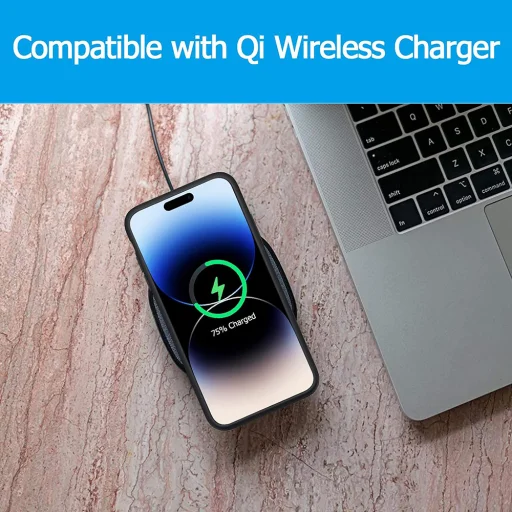  Techsuit - Power Pro MagSafe Akkumulátoros Tok - iPhone 15 - 7000mAh - Fekete tok - 4