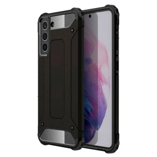  Techsuit - Hibrid Páncél - Samsung Galaxy S21 FE - Fekete tok - 1