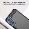  Techsuit - Karbon Szilikon - Samsung Galaxy S21 FE - Fekete tok - 3
