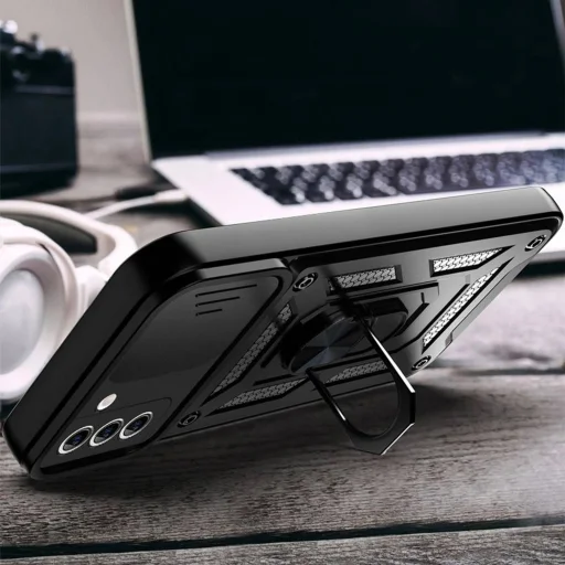  Techsuit - CamShield sorozat - Samsung Galaxy S21 FE 5G - Fekete tok - 4