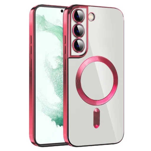  Techsuit - Luxus Kristály MagSafe - Samsung Galaxy S22 5G - Piros tok - 1