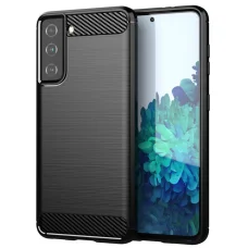  Techsuit - Karbonszilikon - Samsung Galaxy S21 - Fekete tok