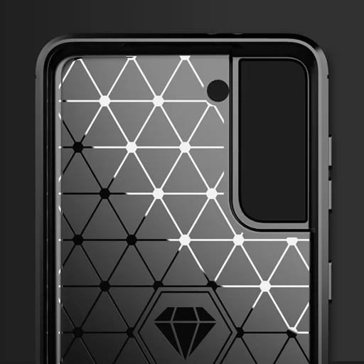  Techsuit - Karbon Szilikon - Samsung Galaxy S21 Plus 5G - Fekete tok - 2