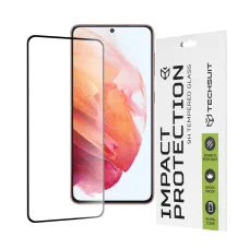  Techsuit - 111D Teljes Borítás / Teljes Ragasztású Üveg - Samsung Galaxy S21 5G - Fekete