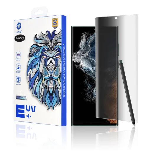  Lito - 3D UV Üveg - Samsung Galaxy S22 Ultra 5G - PRIVACY - 1