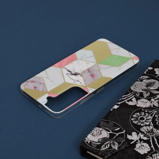  Techsuit - Márvány Sorozat - Samsung Galaxy S22 - Lila Hex tok - 5