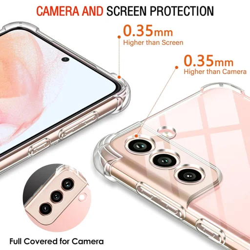  Techsuit - Ütésálló Átlátszó Szilikon - Samsung Galaxy S22 5G - Átlátszó tok - 4